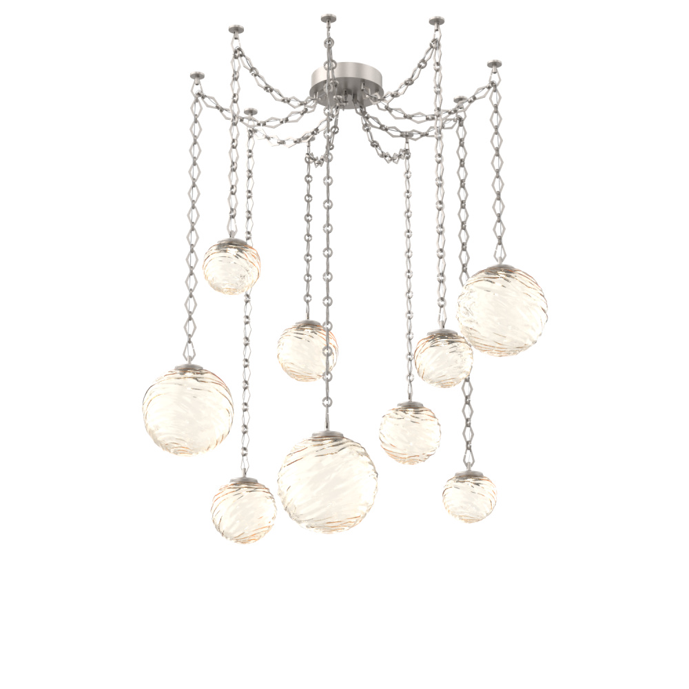 Gaia Multi Light Pendant Beige Silver