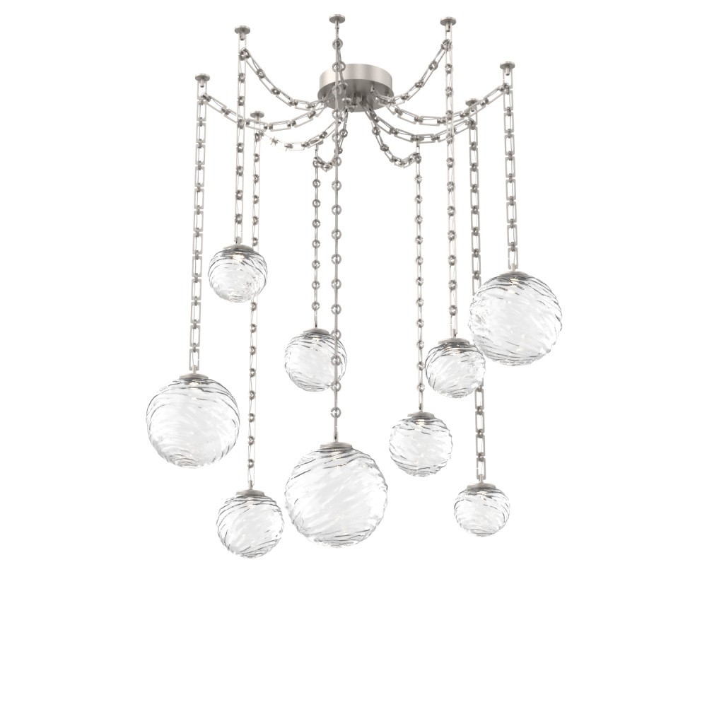Gaia Multi Light Pendant Beige Silver