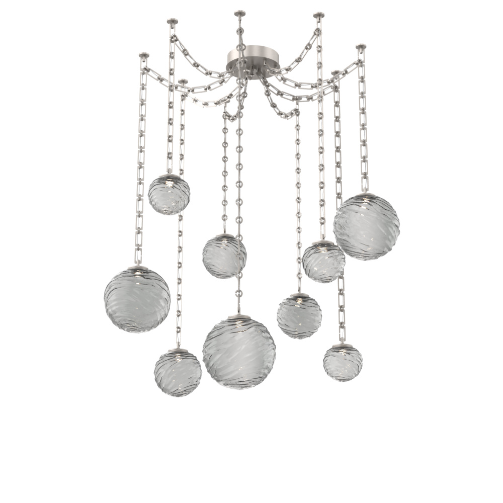 Gaia Multi Light Pendant Beige Silver