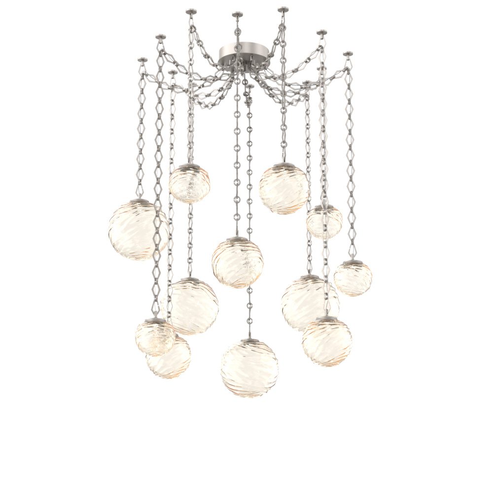 Gaia Multi Light Pendant Beige Silver
