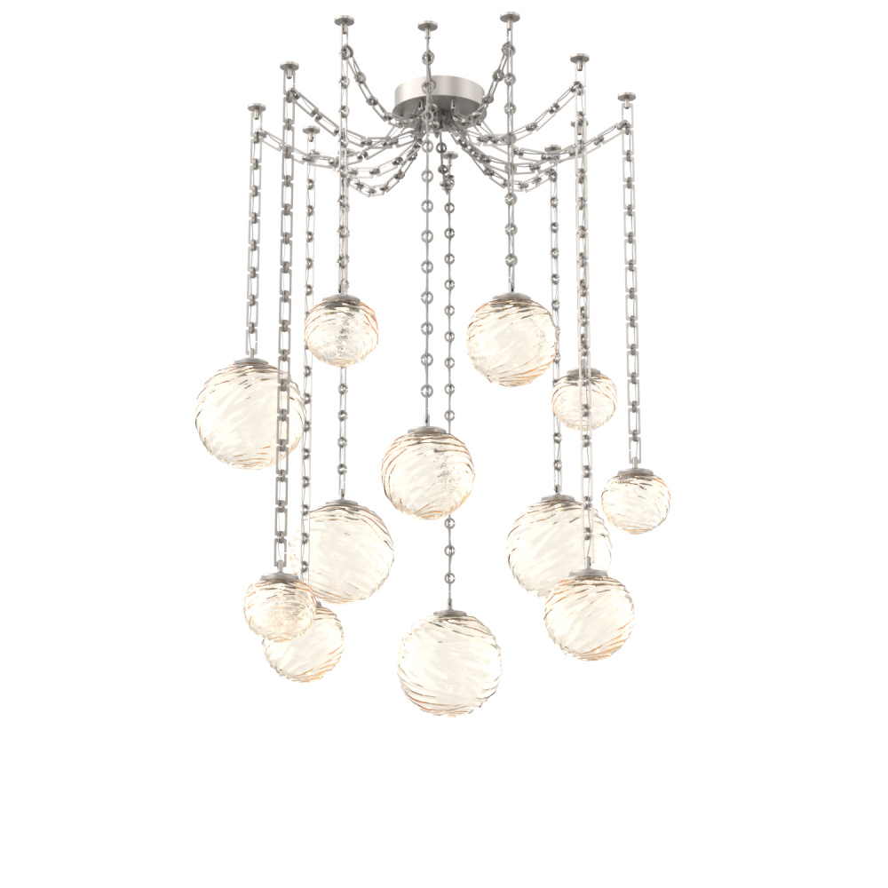 Gaia Multi Light Pendant Beige Silver