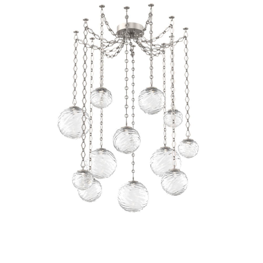 Gaia Multi Light Pendant Beige Silver