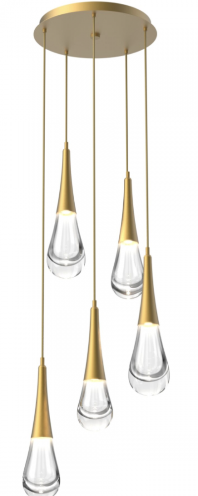 Raindrop Round 5pc Multi-Pendant