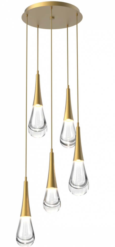 Raindrop Round 5pc Multi-Pendant