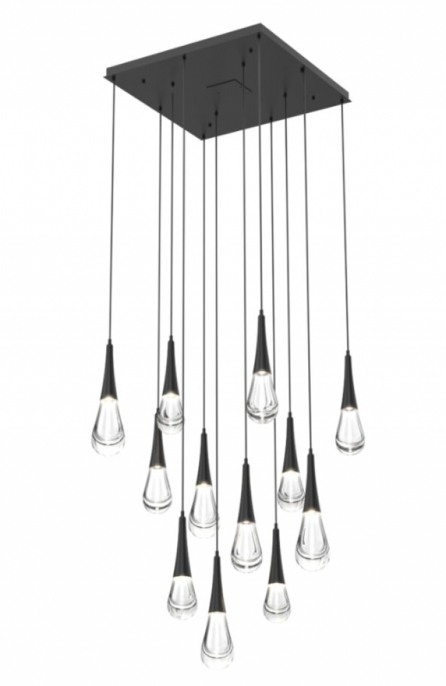 Raindrop Square 9pc Multi-Pendant