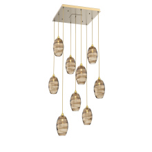 Hammerton CHB0035-09-GB-OB-C01-E2 - Ellisse Square 9pc Multi-Pendant