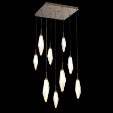 Hammerton CHB0050-09-FB-CA-C01-L3 - Rock Crystal Square 9pc Multi-Pendant