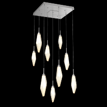 Hammerton CHB0050-09-SN-CA-C01-L3 - Rock Crystal Square 9pc Multi-Pendant