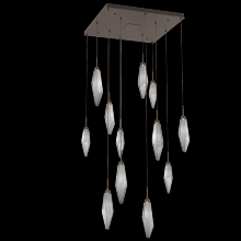 Hammerton CHB0050-12-FB-CS-C01-L3 - Rock Crystal Square 12pc Multi-Pendant