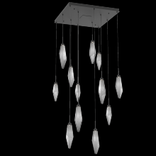 Hammerton CHB0050-12-MB-CS-C01-L1 - Rock Crystal Square 12pc Multi-Pendant