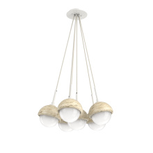 Hammerton CHB0093-0F-WI-WL-C01-L3-TR - Cabochon Multi Light Pendant Single Port Canopy Salt White