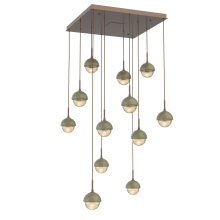 Hammerton CHB0093-12-BB-A-C01-L1-GE - Cabochon Square 12pc Multi-Pendant