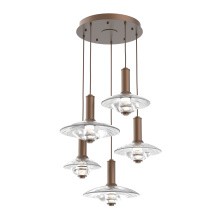 Hammerton CHB0098-05-BB-CG-C01-L3 - Cirrus Round 5pc Multi-Pendant