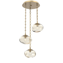 Hammerton CNB0064-03-GB-A-CH1-E2 - Nova Round 3pc Multi-Pendant Chain (Bulb)