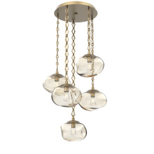 Hammerton CNB0064-05-GB-A-CH1-E2 - Nova Round 5pc Multi-Pendant Chain (Bulb)
