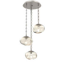 Hammerton CNB0068-03-BS-GA-CH2-L3 - Nova Round 3pc Multi-Pendant Chain (LED)