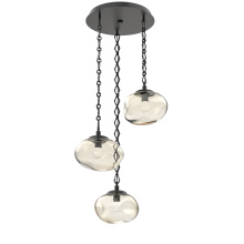 Hammerton CNB0068-03-MB-FA-CH1-L1 - Nova Round 3pc Multi-Pendant Chain (LED)