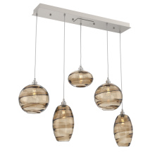 Hammerton PLB0048-05-BS-OB-C01-E2 - Misto Linear 5pc Multi-Pendant