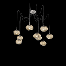 Hammerton SCB0068-09-BS-GB-C01-L3 - Nova Round 9pc Swag Multi-Pendant (LED)