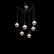 Hammerton SCB0093-06-CS-B-C01-L3-WM - Cabochon Round 6pc Swag Multi-Pendant