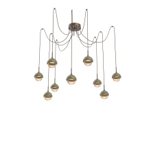 Hammerton SCB0093-09-BB-A-C01-L1-GE - Cabochon Round 9pc Swag Multi-Pendant