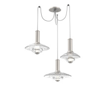 Hammerton SCB0098-03-BS-CG-C01-L3 - Cirrus Round 3pc Swag Multi-Pendant Chandelier