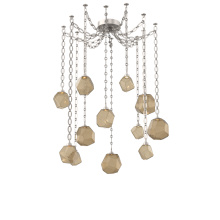 Hammerton SNB0039-12-BS-B-CH2-L1 - Gem Multi Light Pendant Multi Port Canopy Beige Silver