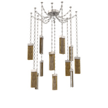 Hammerton SNB0042-12-BS-BG-CH1-L1 - Parallel Multi Light Pendant Multi Port Canopy Beige Silver