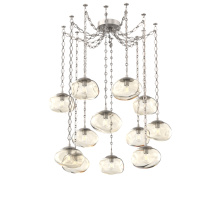 Hammerton SNB0064-12-BS-A-CH1-E2 - Nova Bulb Multi Light Pendant Multi Port Canopy Beige Silver