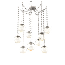 Hammerton SNB0066-09-BS-FA-CH1-L1 - Aster LED Multi Light Pendant Multi Port Canopy Beige Silver