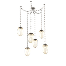 Hammerton SNB0067-06-BS-FA-CH1-L1 - Meteo LED Multi Light Pendant Multi Port Canopy Beige Silver