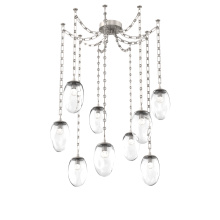 Hammerton SNB0067-09-BS-FC-CH3-L1 - Meteo Round 9pc Swag Multi-Pendant Chain (LED)