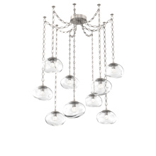 Hammerton SNB0068-09-BS-FC-CH1-L1 - Nova LED Multi Light Pendant Beige Silver
