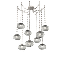 Hammerton SNB0068-09-BS-FS-CH2-L1 - Nova Round 9pc Swag Multi-Pendant Chain (LED)
