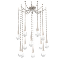 Hammerton SNB0078-12-BS-C-CH1-L1 - Raindrop Multi Light Pendant Beige Silver