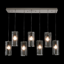 Hammerton PLB0044-04-GM-BG-C01-E2 - Textured Glass Linear Multi-Pendant