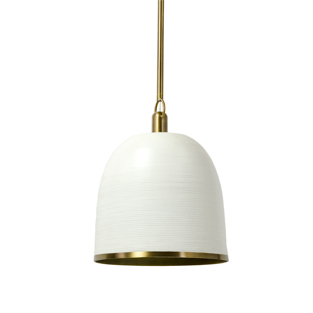 RIVOLI LEATHER PENDANT WHITE