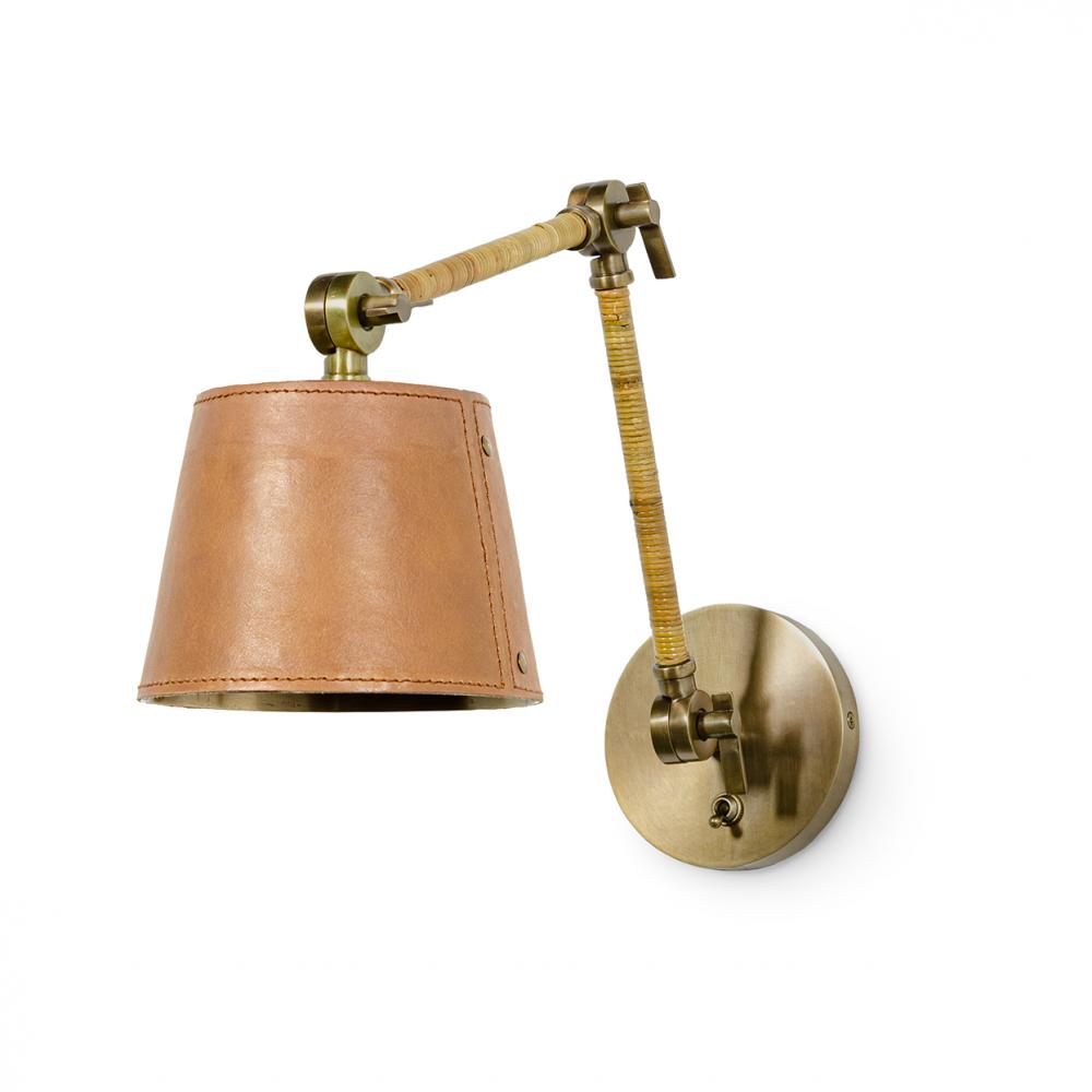 HENDRICK ARTICULATING SCONCE COGNAC