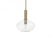 Palecek 2069-79 - BRONSON GLASS PENDANT WIDE BRASS