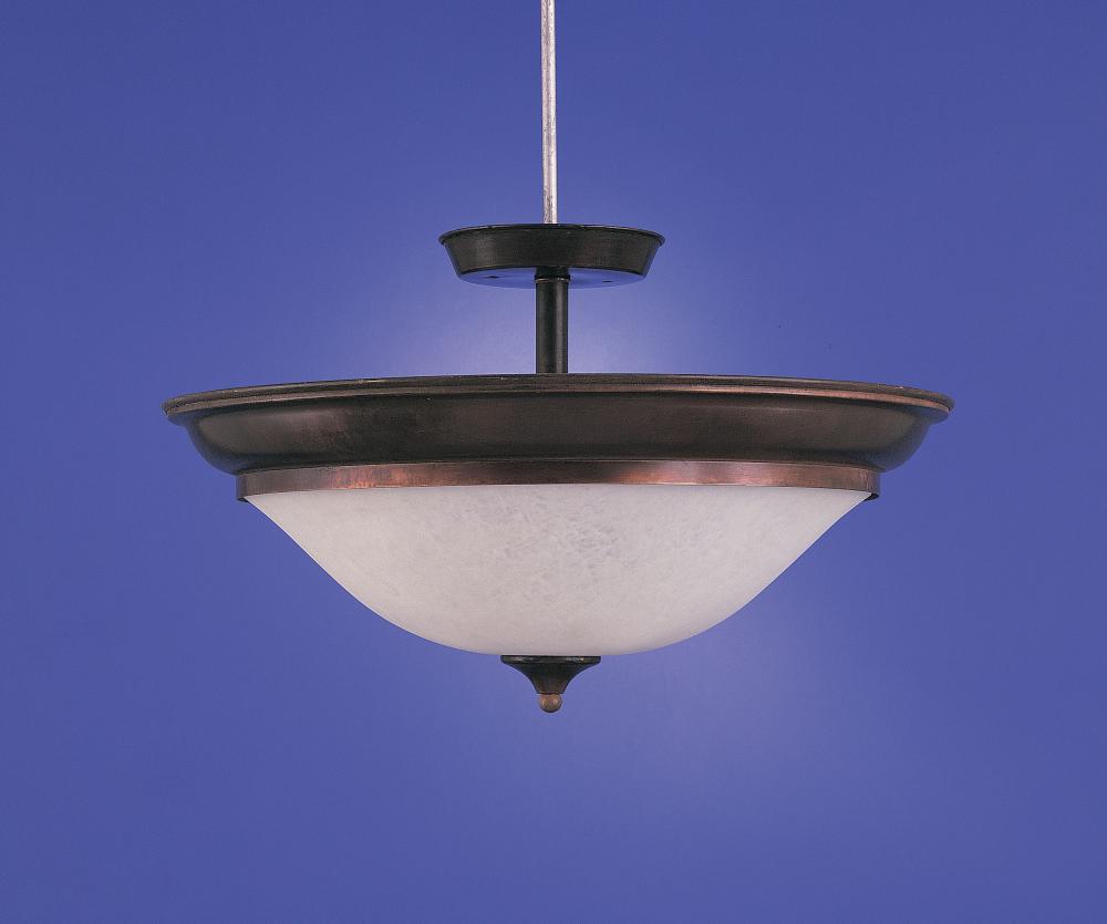 2-LIGHT SEMI FLUSH MOUNT