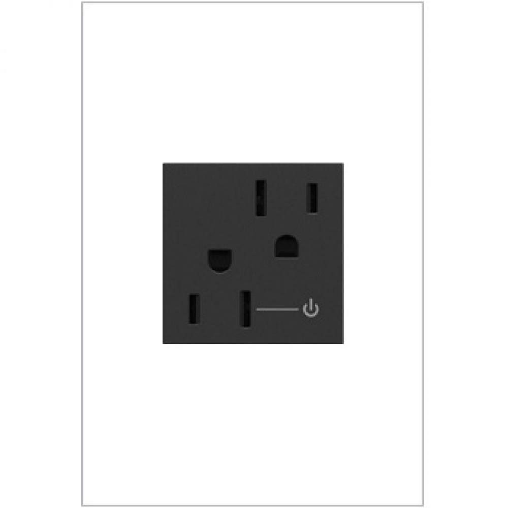 adorne 15A Tamper-Resistant Half-Controlled Outlet, Graphite