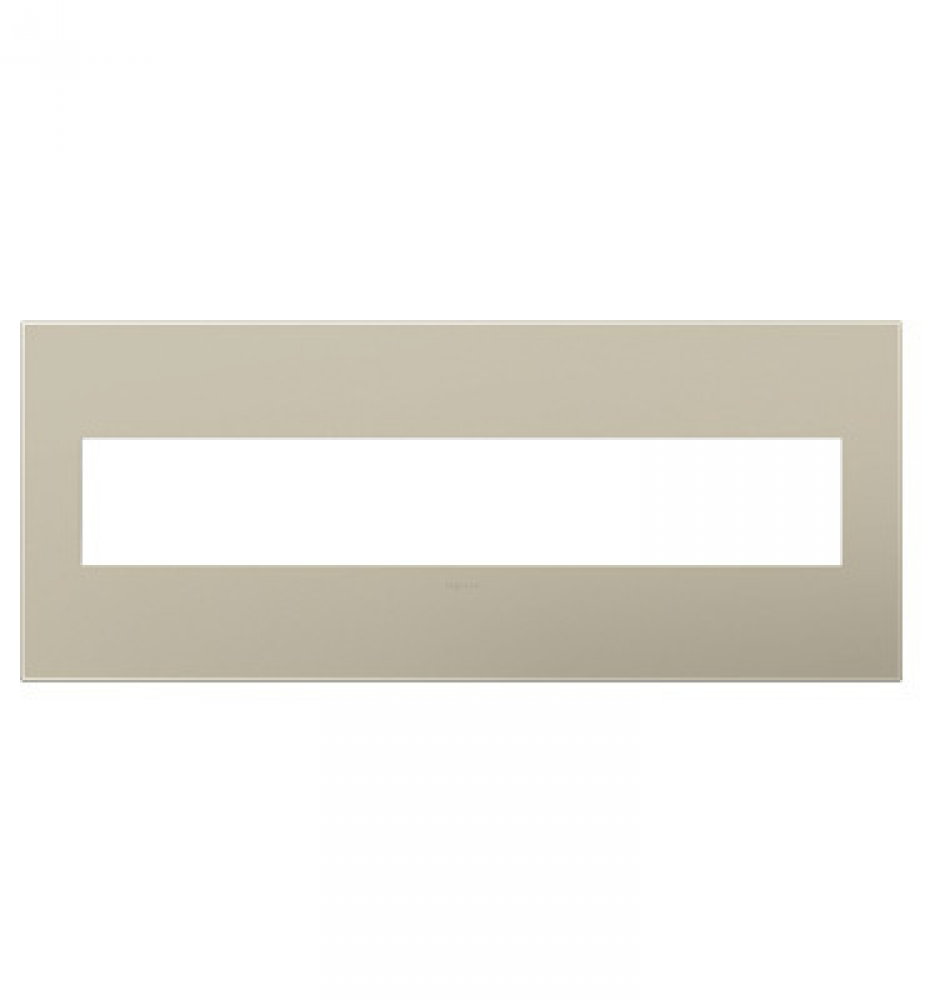 adorne Titanium Six-Gang Screwless Wall Plate