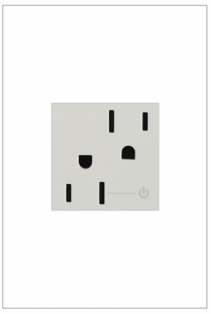 adorne 15A Tamper-Resistant Half-Controlled Outlet, White