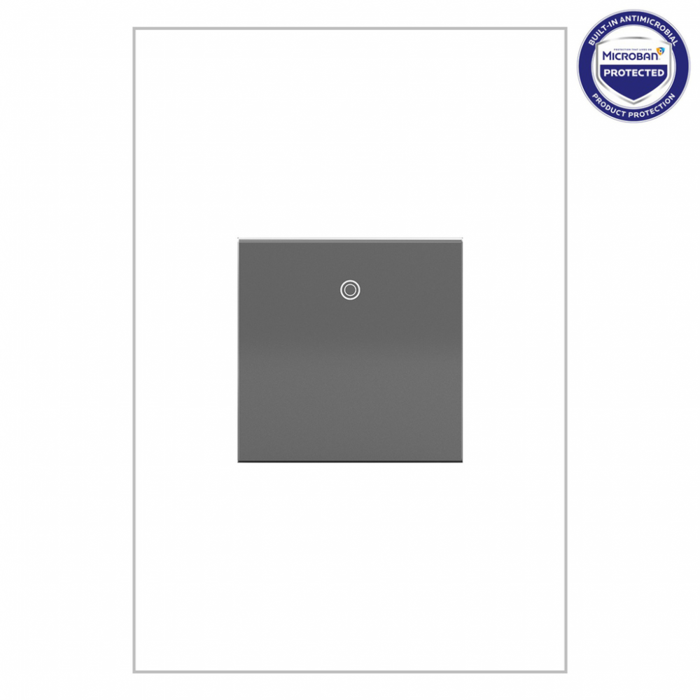 adorne 277V Paddle Switch, Magnesium, with Microban