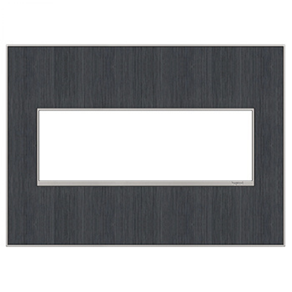 adorne Rustic Grey Three-Gang Screwless Wall Plate