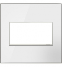 Legrand AWM2GMW4 - adorne Mirror White Two-Gang Screwless Wall Plate
