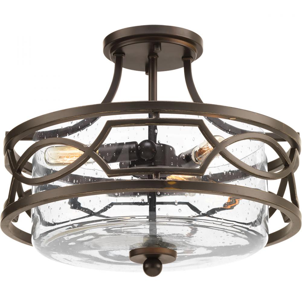 Soiree Collection Three-Light Semi-Flush Convertible