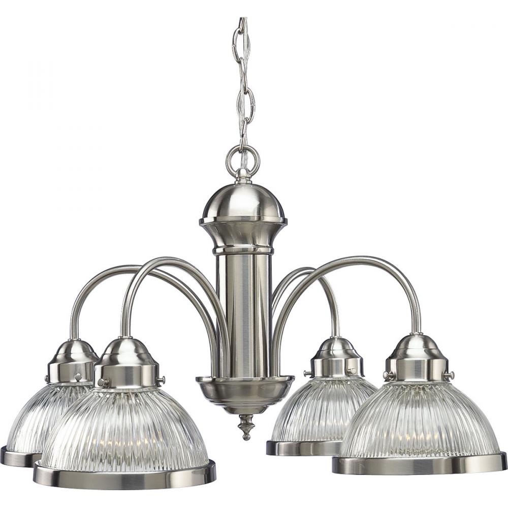 Prismatic Glass Collection Four-Light Chandelier