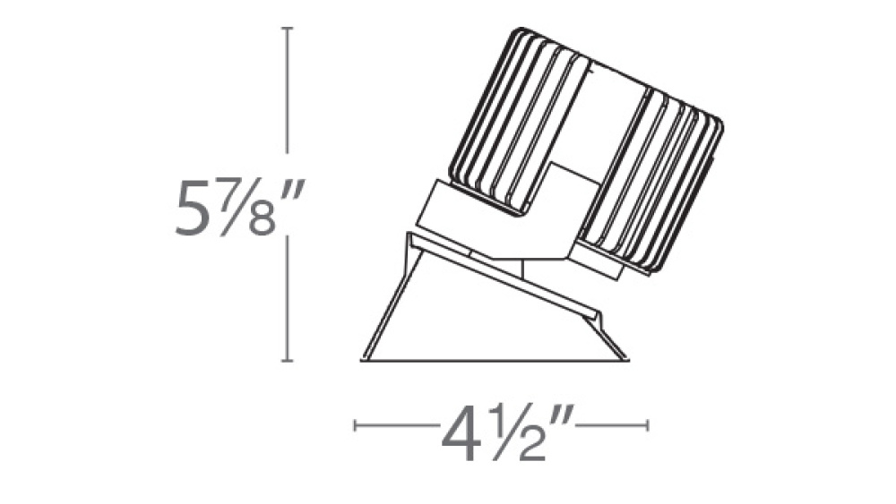 Volta 4.5" Round Wall Wash Invisible Trim with LED Light Engine