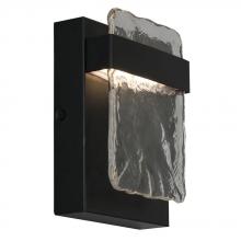 Eglo 204482A - 1 LT Integrated LED Indoor or Outdoor Wall Light w/ Black Finish & Clear Water Glass